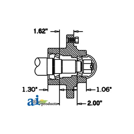 A & I Products Hub & Spindle Assy. (6 Bolt) 20" x5" x4" A-HS457066